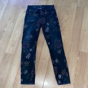 7 for all mankind Jeans black with floral design